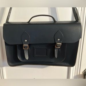 Cambridge Satchel Company crossbody leather navy satchel